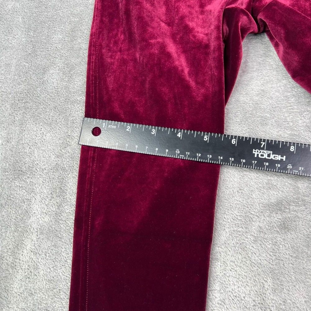 Spanx Velvet Leggings Womens Small Rich Burgundy Solid High Waisted Luxe Stretch - Picture 8 of 12